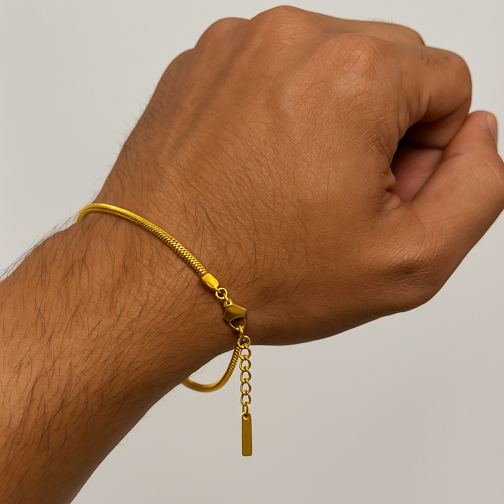Axel Chain Bracelet for Men | 18K Gold Plated