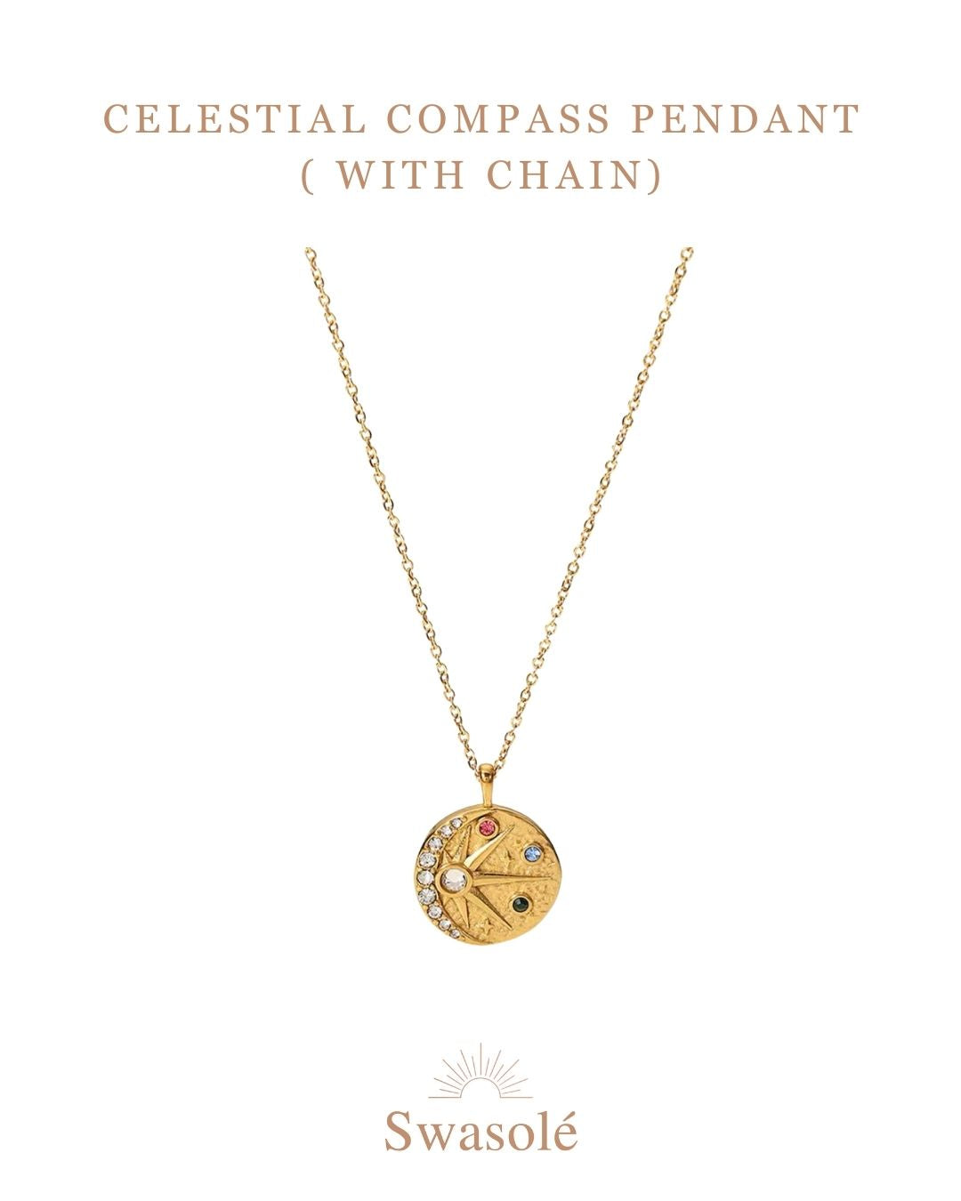 Celestial Compass Pendant (With Chain)