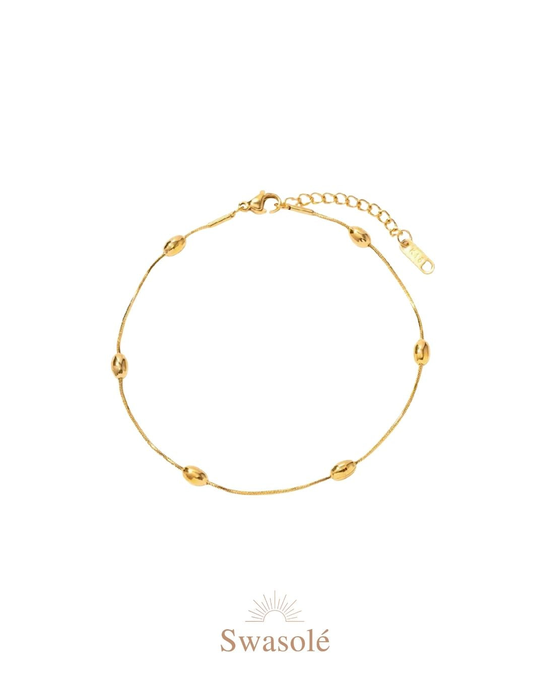 Gold Bead Connect Ankle