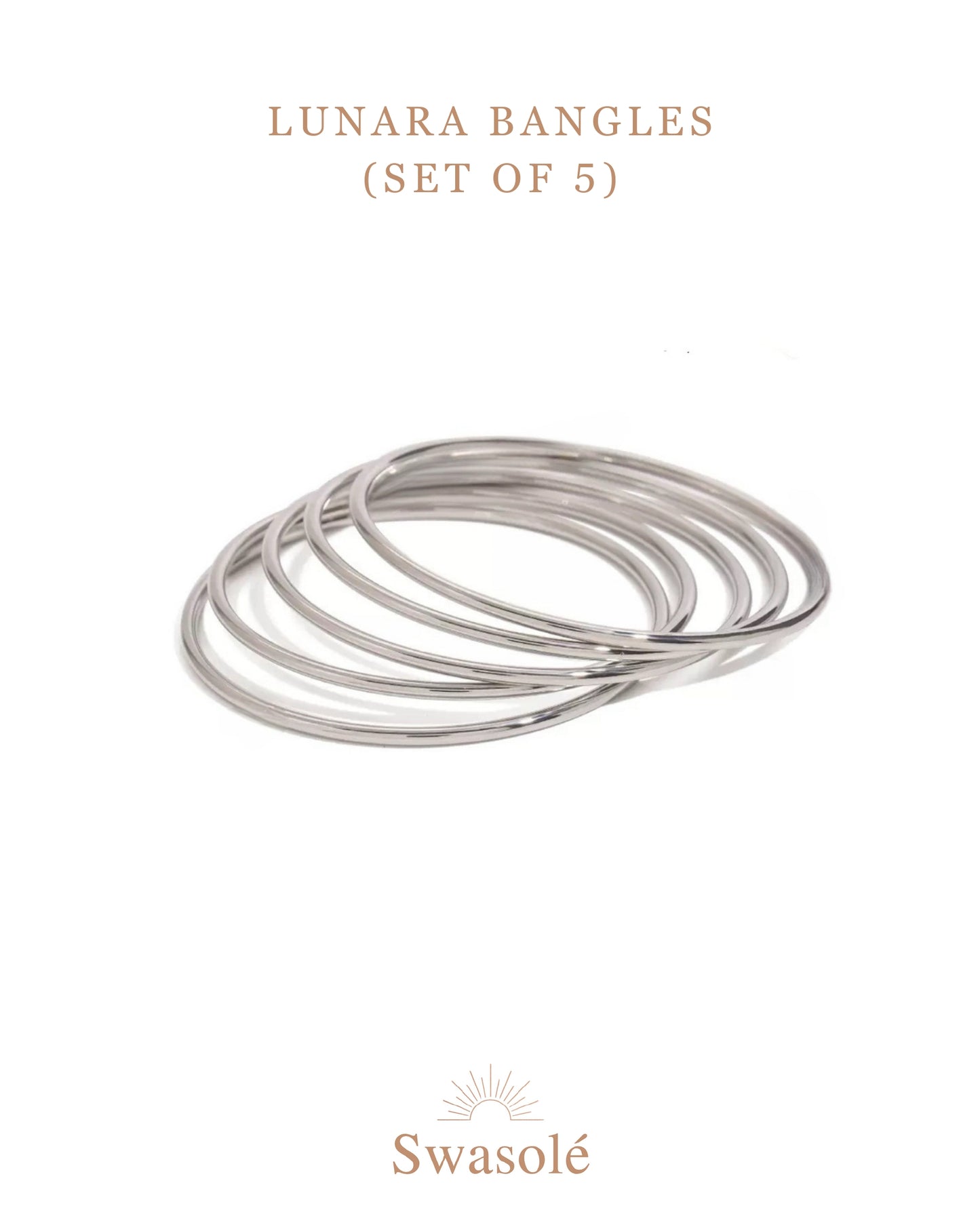 Lunar Bangles (set of 5)size 2.4