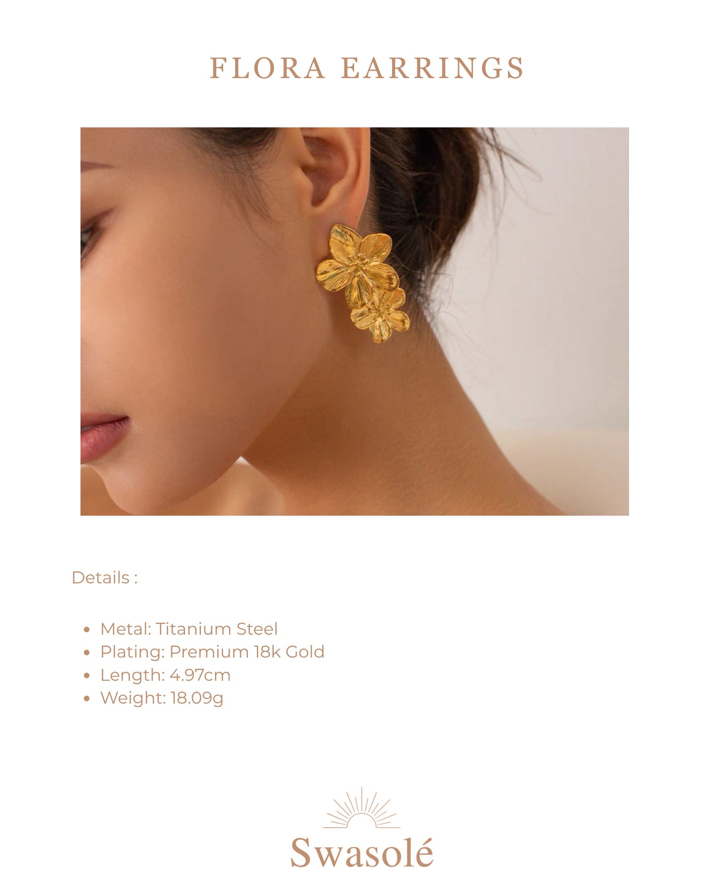 Flora Statement Drop Earrings