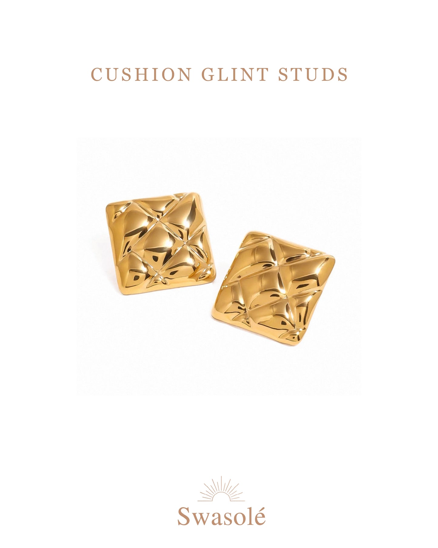 Cushion Glint Studs