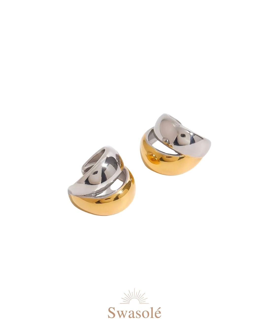 Luxe Twist Ear Cuff – Gold & Silver Finish