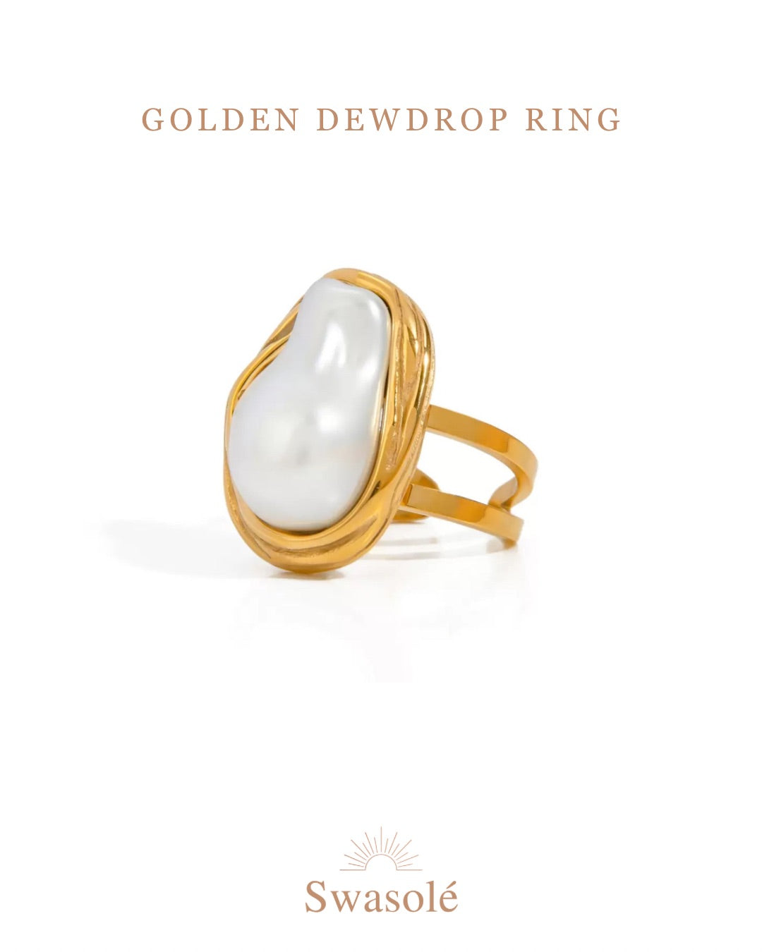 Golden Dewdrop Ring