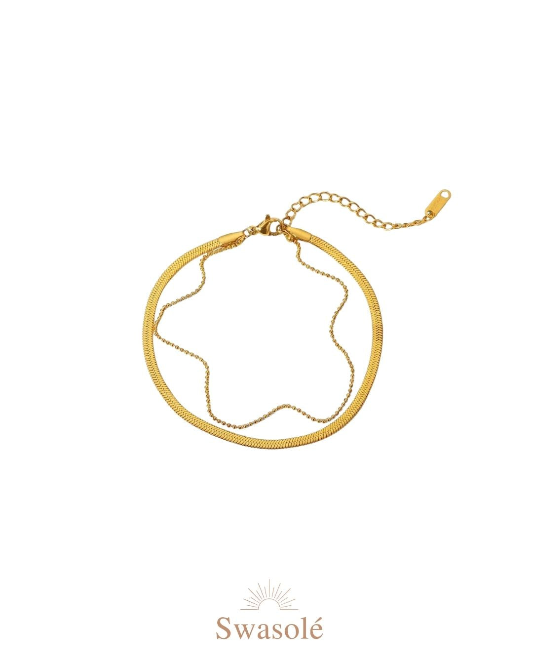 Riviera Two layered Anklet