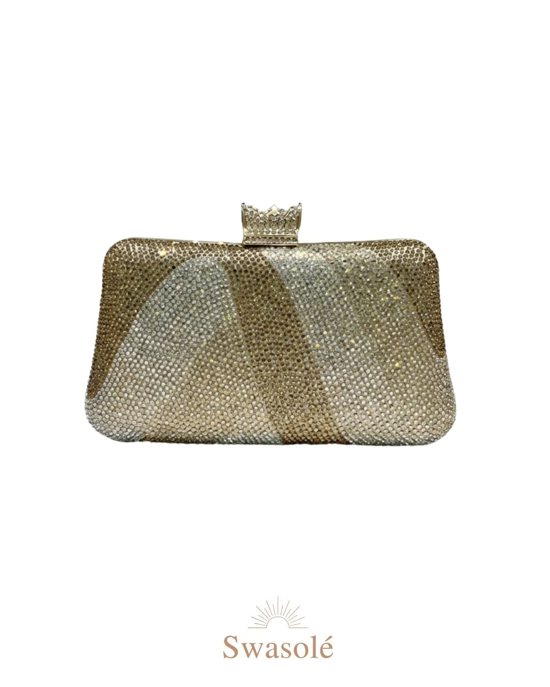 Regal Gold Crystal Clutch