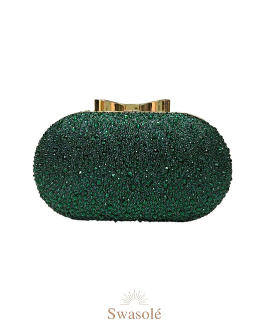 Emerald Radiance Crystal Clutch