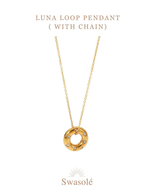 Luna Loop Pendant (With Chain)