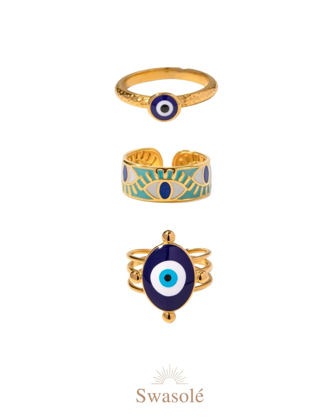 Swasolé Evil Eye Rings