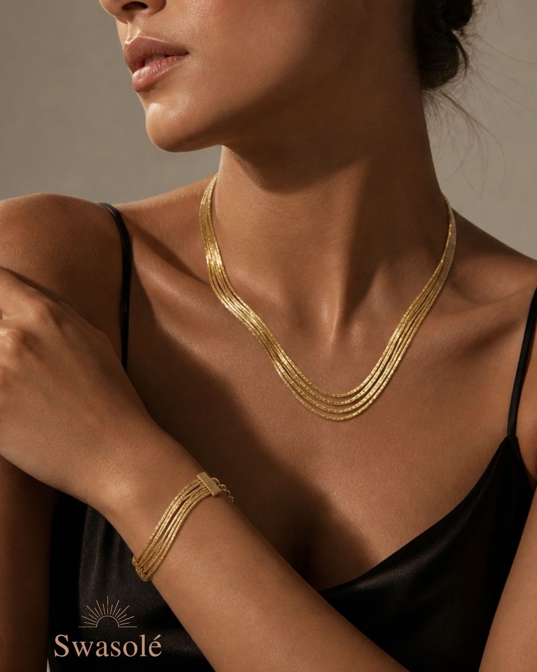 Swasolé Radiant Flow Necklace & Bracelet