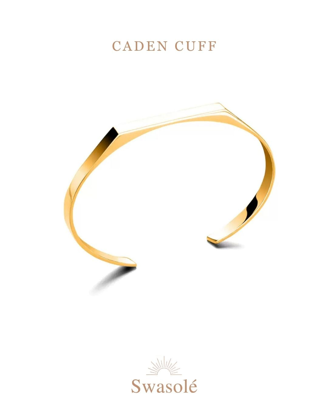 Caden Cuff – 18k Gold-Plated Bracelet