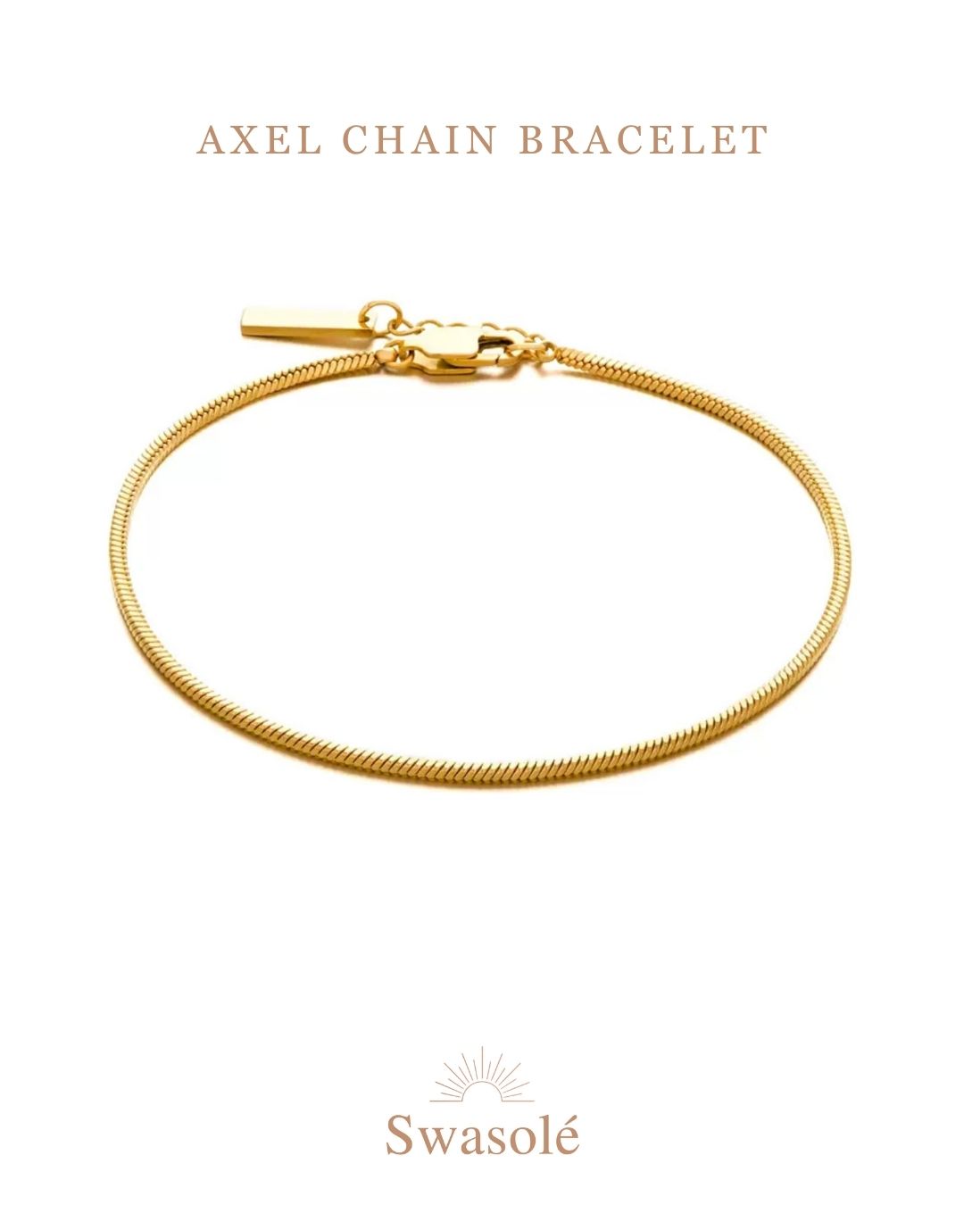 Axel Chain Bracelet for Men | 18K Gold Plated