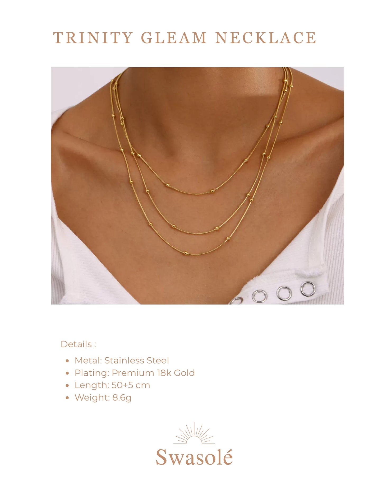 Trinity Gleam Necklace