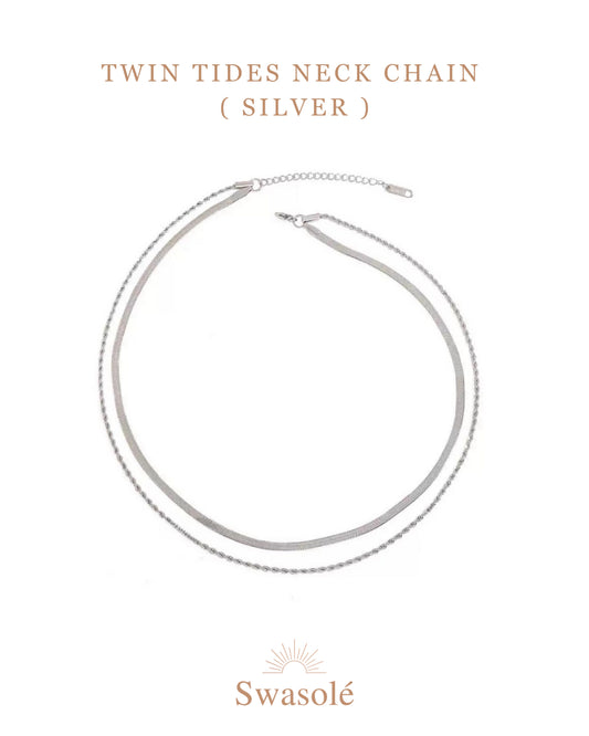 Twin Tides Neck Chain (SILVER)