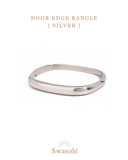 Noor Edge Bangles (SILVER)