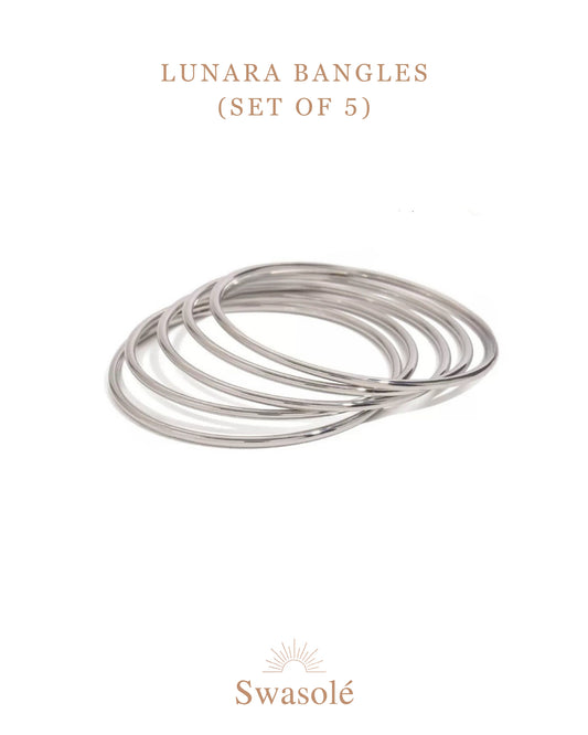 Lunar Bangles (set of  5)size 2.4