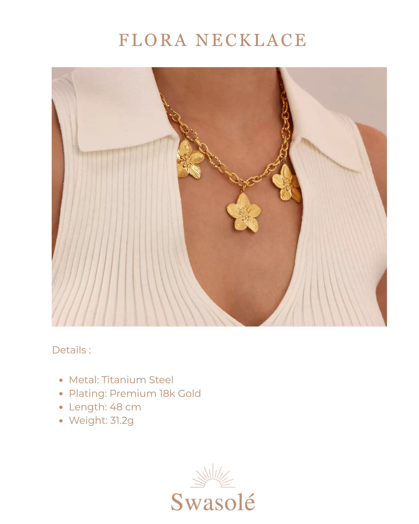 Flora Bold Charm Necklace