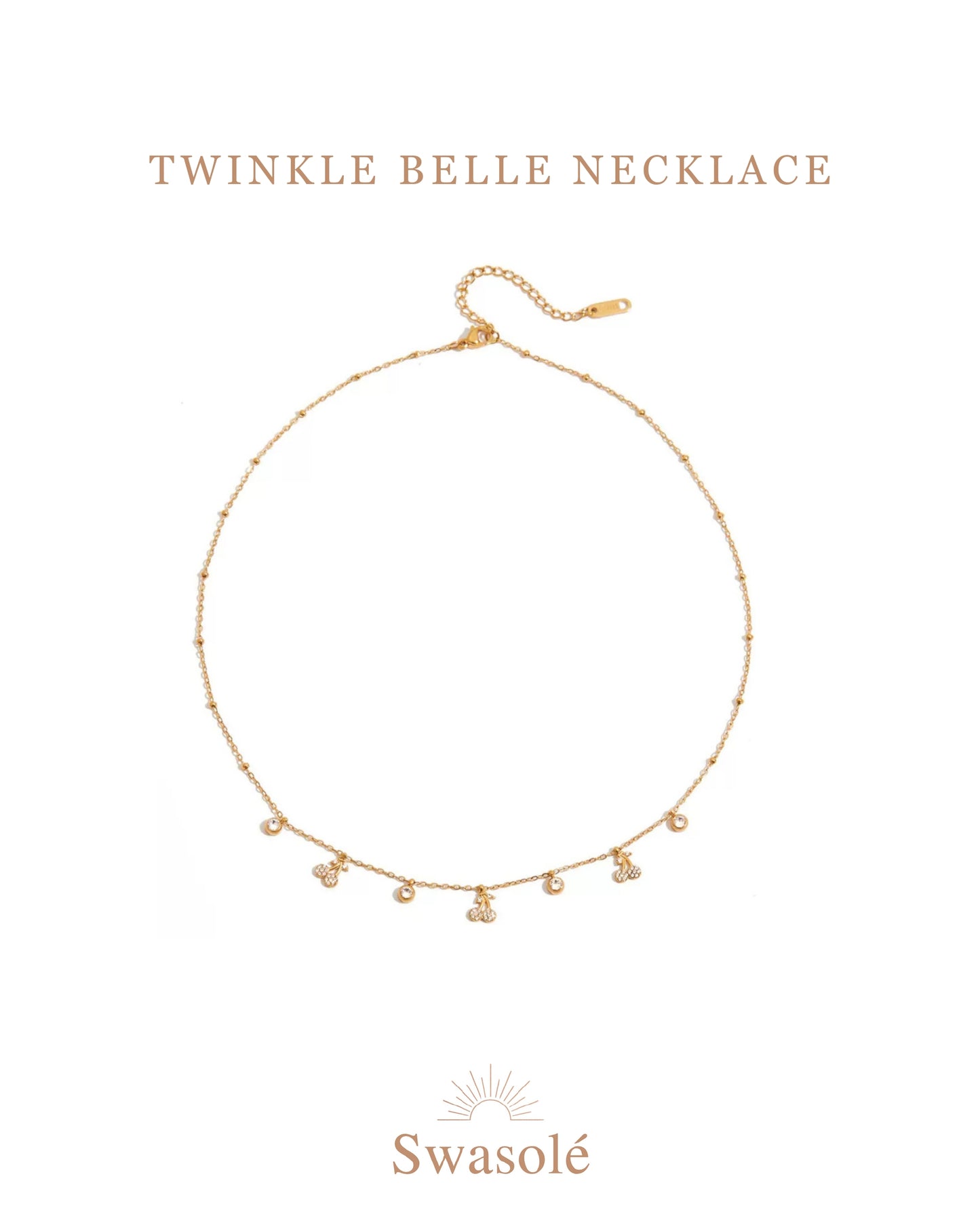 Twinkle Belle Necklace – 18K Gold Plated